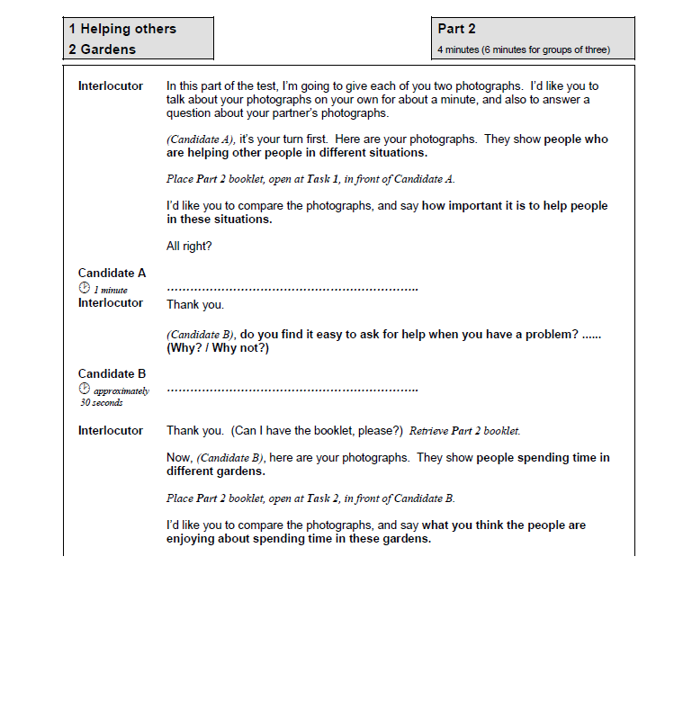 B2 Speaking Part 2.0