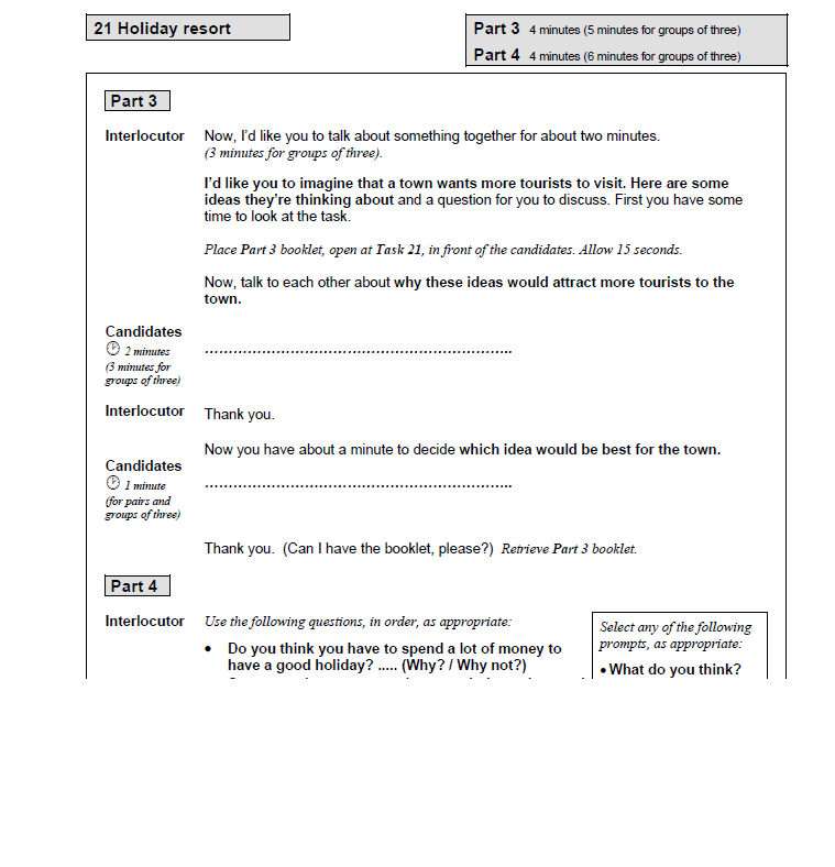 B2 Speaking Part 3 - 4