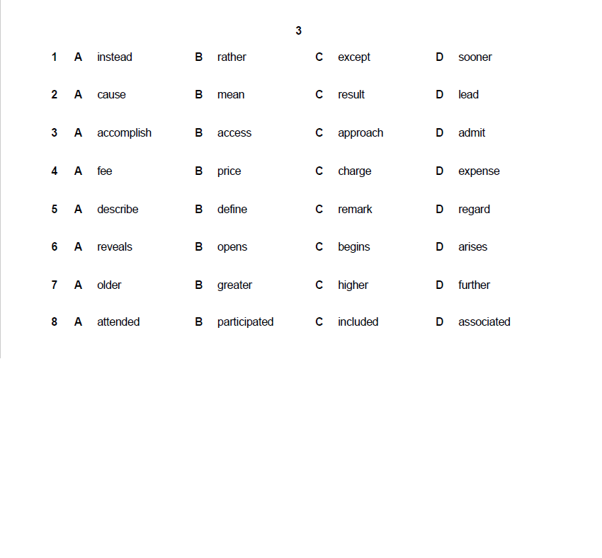 B2 reading and use of english part 1.2