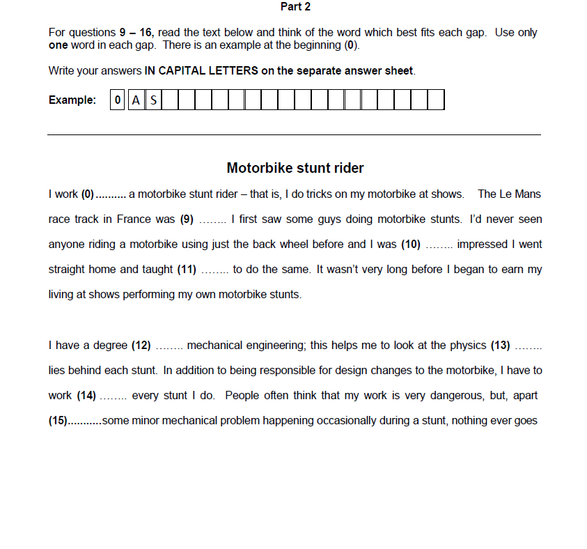 B2 reading use of english part 2