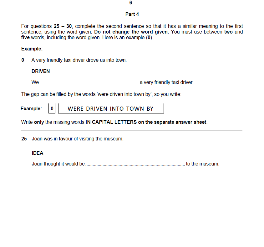 B2 reading use of english part 4.1